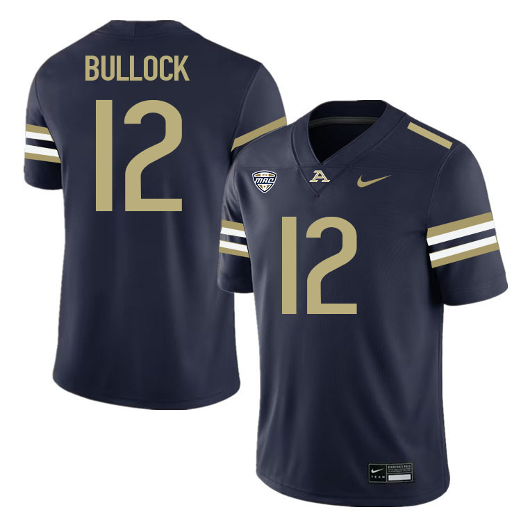 Tahj Bullock Akron Zips Jersey,University Of Akron #12 Tahj Bullock Jersey Youth-Navy